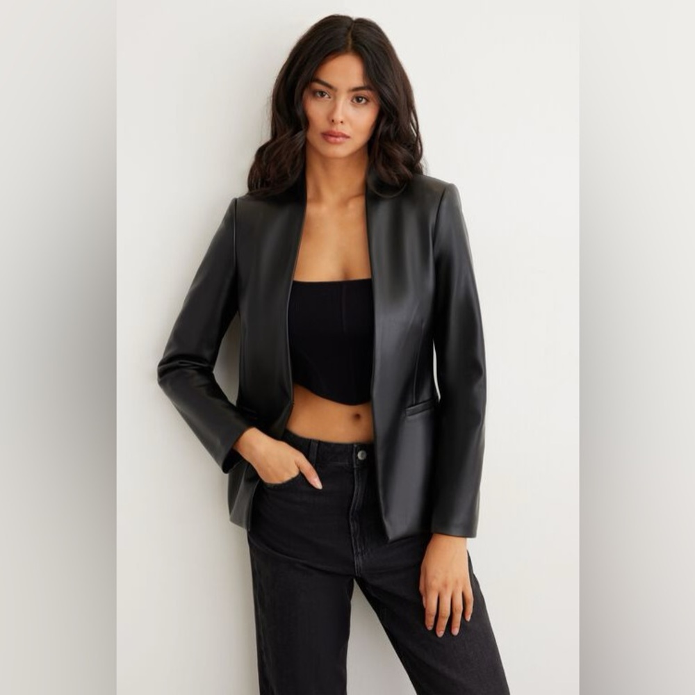 Dynamite Faux Leather Blazer New with Tags